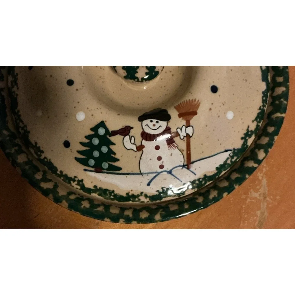 Pie Dish ABC Distributing Christmas‎ Snowman Covered 9